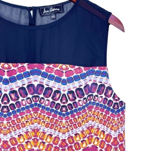 SAM EDELMAN Sleeveless Going Gray Z Dress Size Small in Multi Mosaic Print - Picture 10 of 16